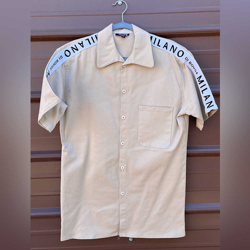 Milano Di Rouge Tan Button Down Shirt